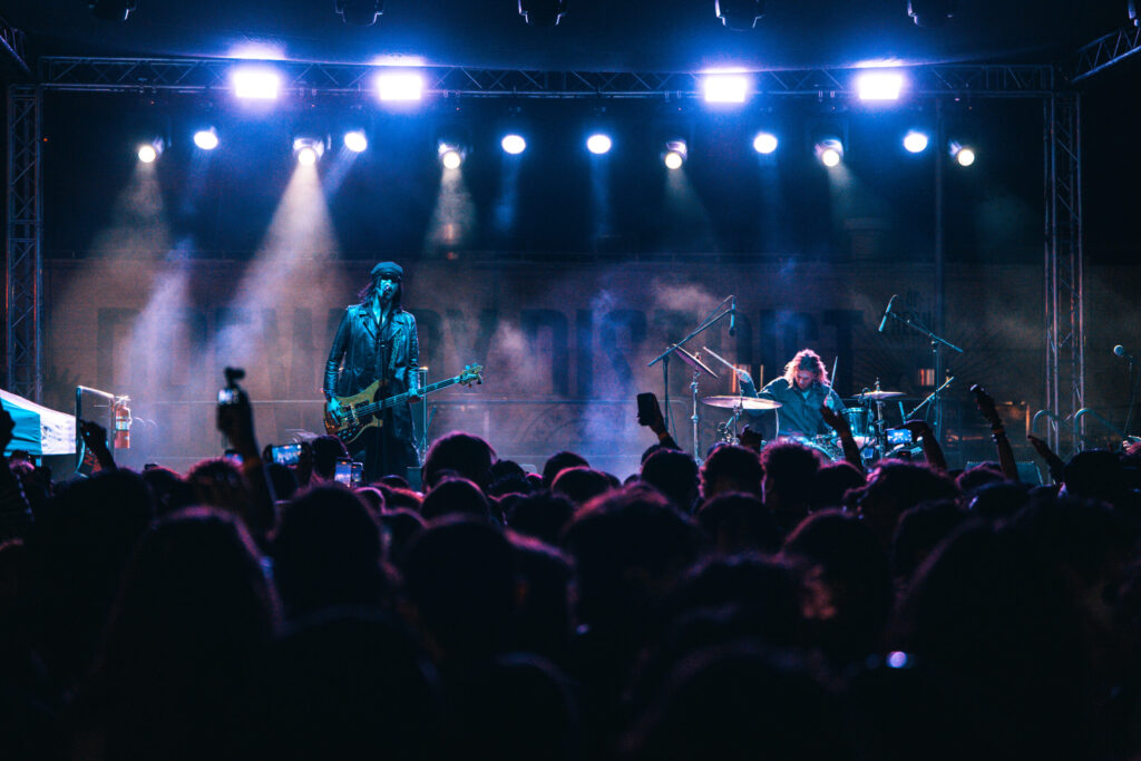 The Garden performs in front of a crowd
